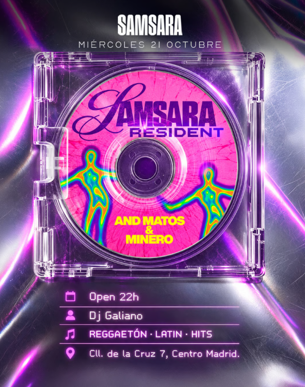 Fiesta Miercoles discoteca Samsara Madrid