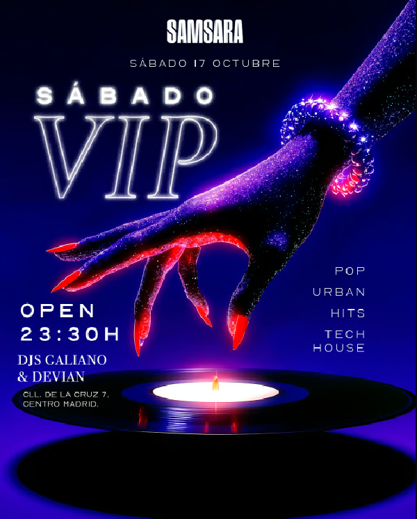 Fiesta Sabados discoteca Samsara Madrid
